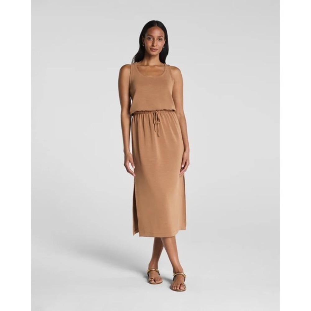 SPANX AirEssentials® Sandwashed Drawstring Maxi Tank Dress NWOT